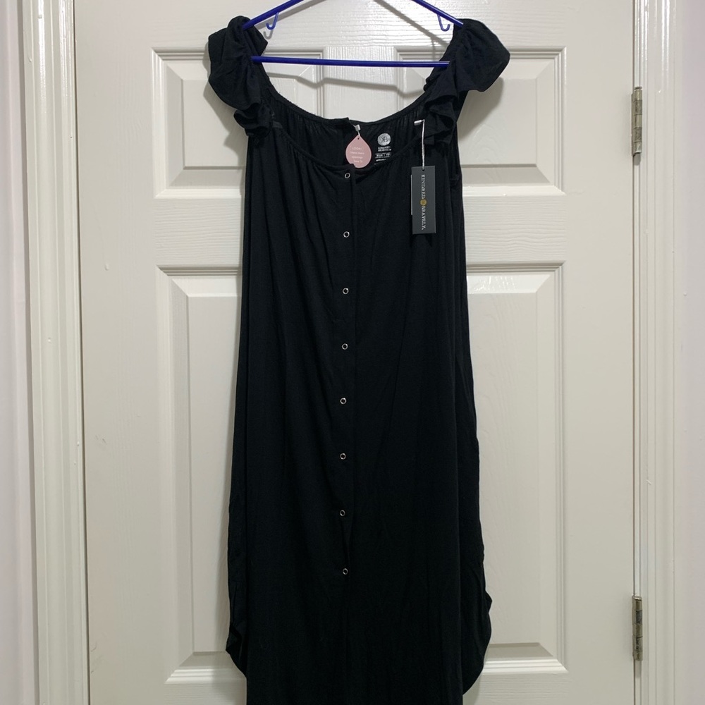 Kindred Bravely Ruffle Strap Labor & Delivery Gown NWT